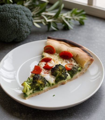 Fresh Broccoli & Red Pepper Pizza recipe image