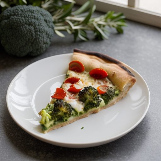 Fresh Broccoli & Red Pepper Pizza recipe image