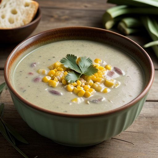 Fresh Corn Chowder With Green Chile recipe image