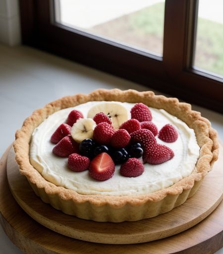 Fresh Fruit Tart With Banana-'Cream Filling~ recipe image