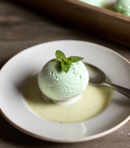 Fresh Garden Mint Ice Cream recipe image