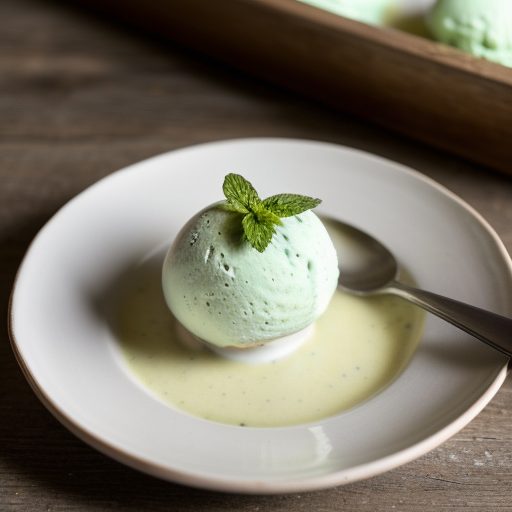 Fresh Garden Mint Ice Cream recipe image