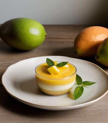 Fresh Mango Puddings recipe image