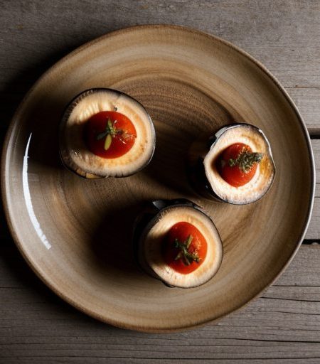 Fresh Mushrooms With Eggplant & Tomato recipe image