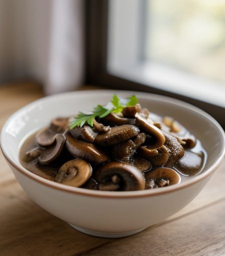 Fresh Mushrooms in Lemon Sauce recipe image
