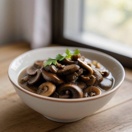 Fresh Mushrooms in Lemon Sauce recipe image