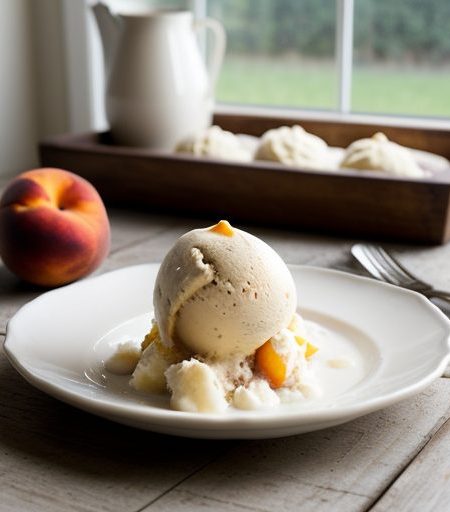 Fresh Peach Ice Cream recipe image