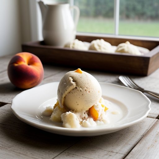 Fresh Peach Ice Cream recipe image