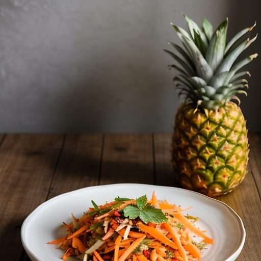 Fresh Pineapple Slaw recipe image