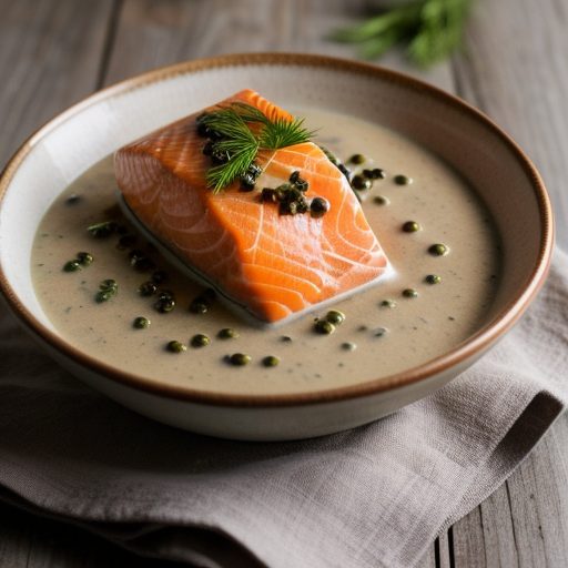 Fresh Salmon With Tricolored Peppercorn Sauce recipe image