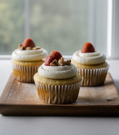 Fresh Strawberry Cupcakes recipe image