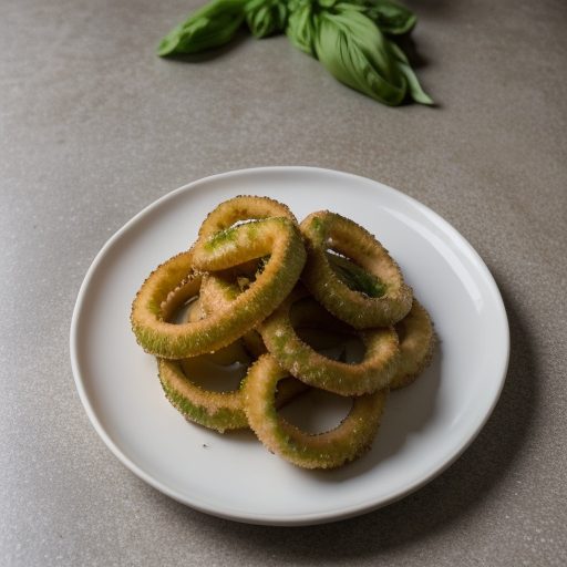 Fresh Sweet Onion Rings With Basil recipe image