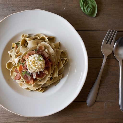 Fresh Tomato~ Bacon & Onion Fettucine recipe image