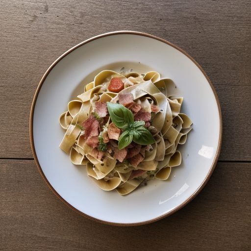 Fresh Tomato, Bacon and Onion Fettucine recipe image