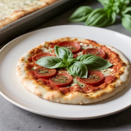 Fresh Tomato, Basil, and Cheese Pizza recipe image