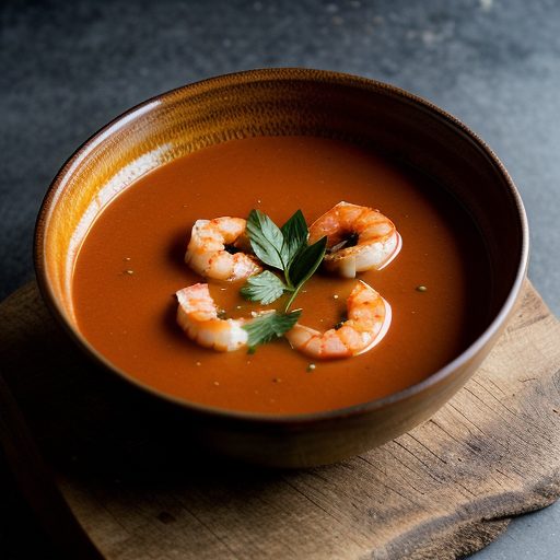 Fresh Tomato Soup With Shrimp Dumplings - Bon recipe image