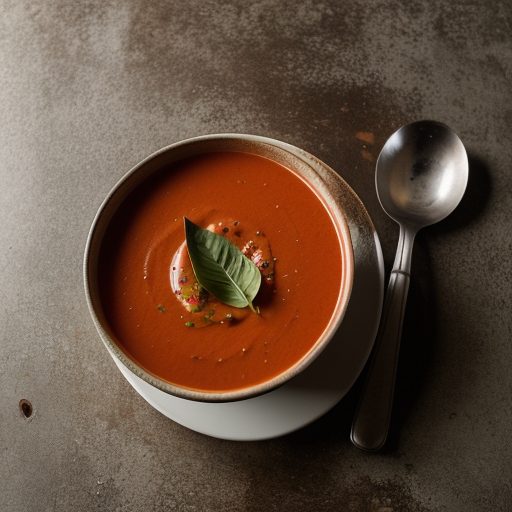 Fresh Tomato Soup With Sweet Basil recipe image