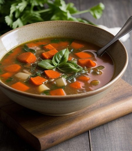 Fresh Vegetable Basil Soup recipe image