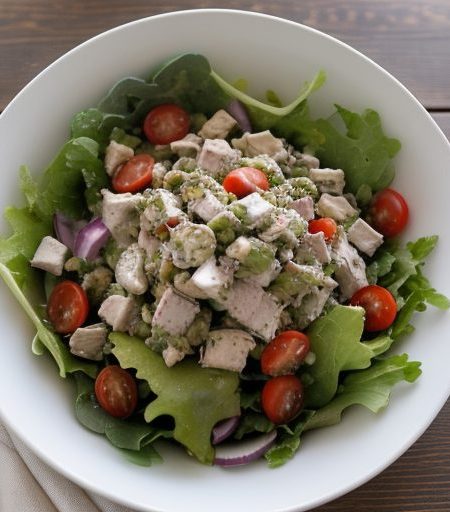 Fresh Vegetable Turkey Salad recipe image