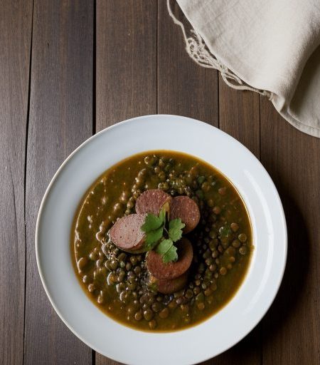 Fresno Smoked Sausage and Lentil Gumbo recipe image