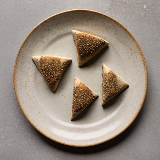 Fri-Dinner: Sesame Chive Tortilla Triangles recipe image