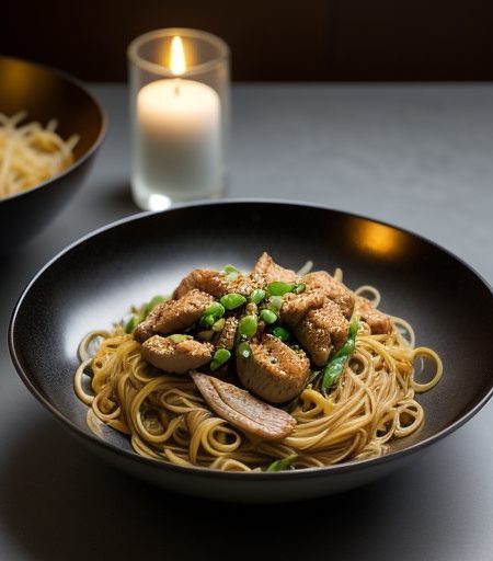 Fri-Dinner: Stirfry Noodles With Chicken~pean recipe image
