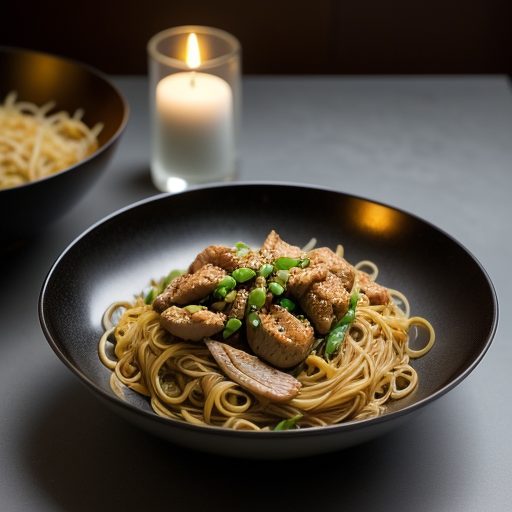 Fri-Dinner: Stirfry Noodles With Chicken~pean recipe image