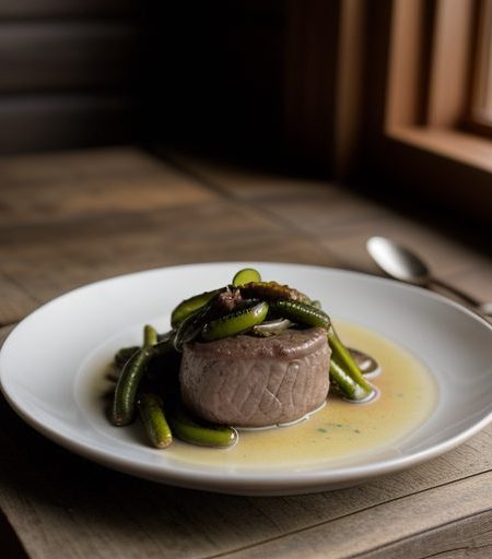 Fricasse of Veal With Fiddleheads recipe image