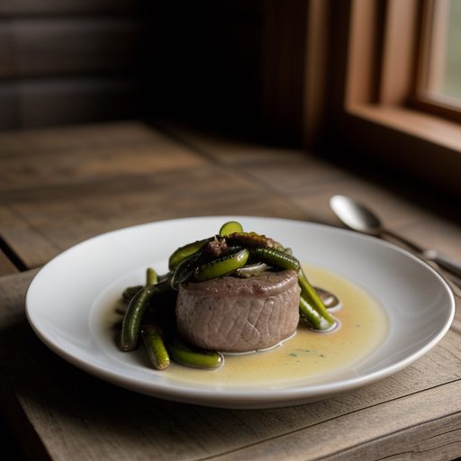 Fricasse of Veal With Fiddleheads recipe image