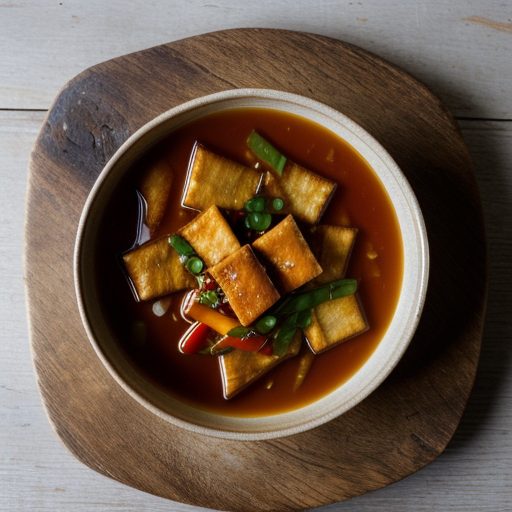 Fried Bean Curd With a Sweet & Sour Sauce recipe image