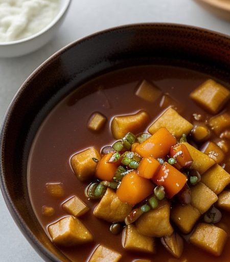 Fried Bean Curd With a Sweet and Sour Sauce recipe image