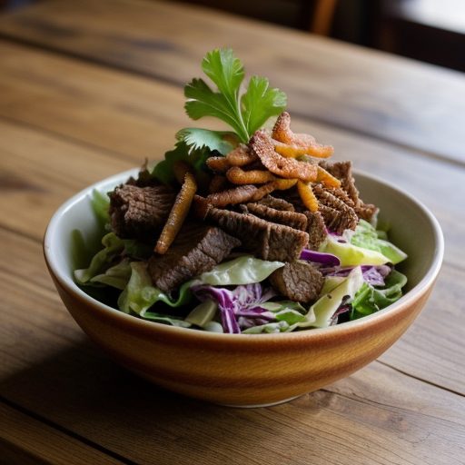 Fried Beef Salad recipe image
