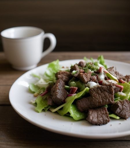 Fried Beef Salad recipe image