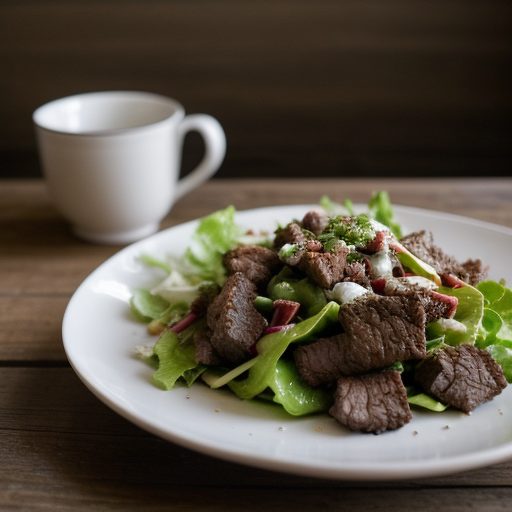 Fried Beef Salad recipe image