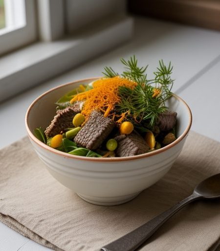 Fried Beef Salad recipe image