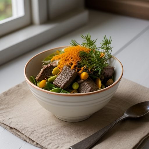 Fried Beef Salad recipe image