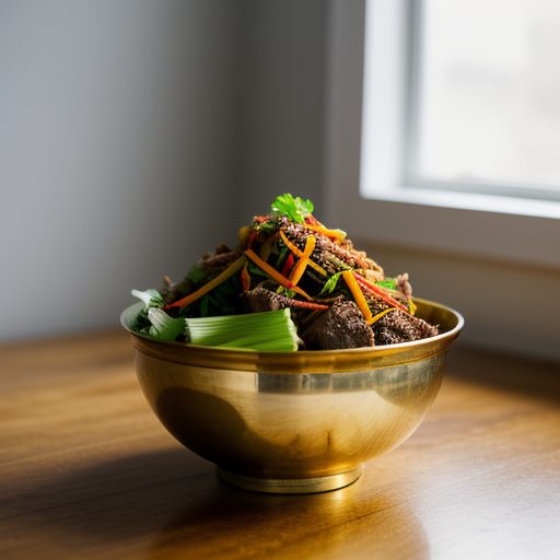 Fried Beef Salad recipe image