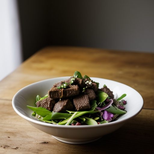 Fried Beef Salad recipe image