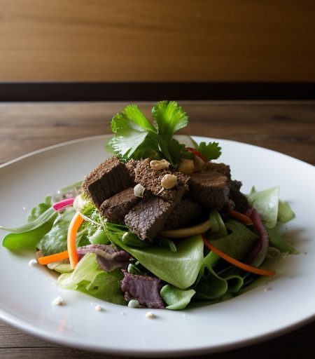 Fried Beef Salad recipe image