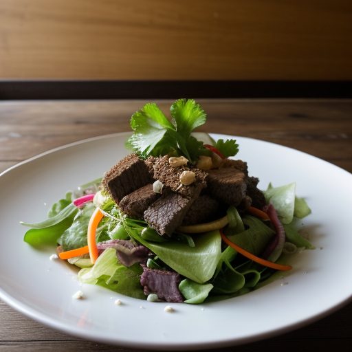 Fried Beef Salad recipe image