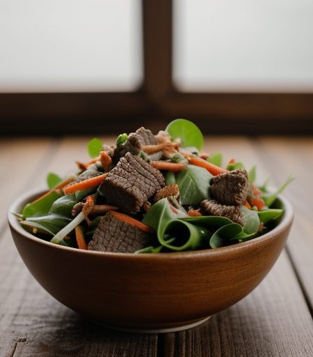 Fried Beef Salad recipe image
