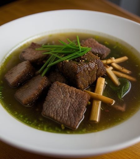 Fried Beef Soup recipe image