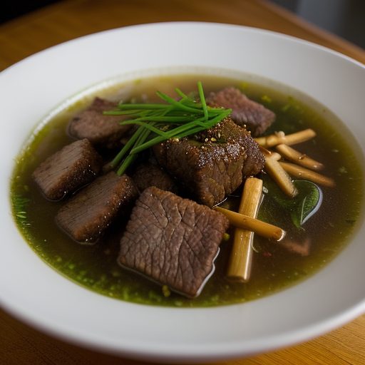 Fried Beef Soup recipe image