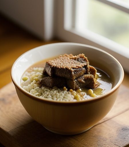 Fried Beef Soup recipe image