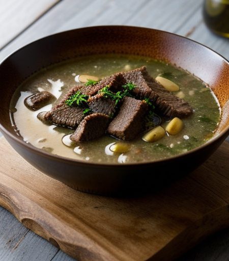 Fried Beef Soup recipe image