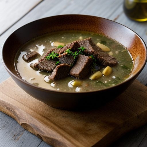 Fried Beef Soup recipe image