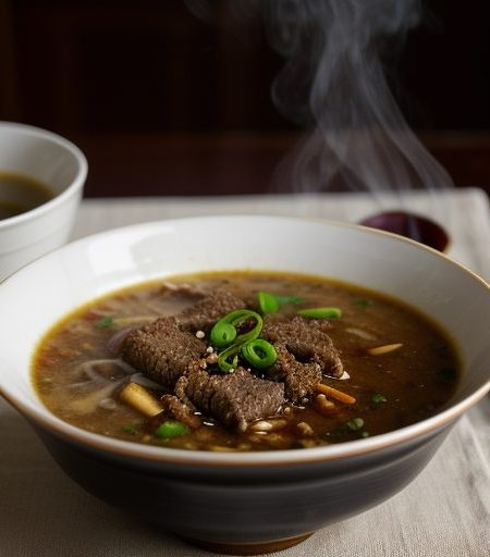 Fried Beef Soup recipe image