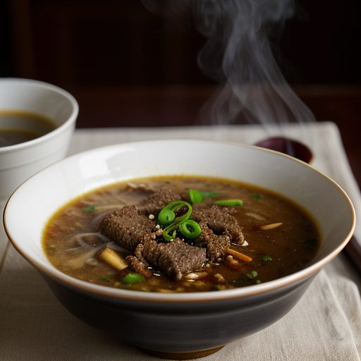 Fried Beef Soup recipe image