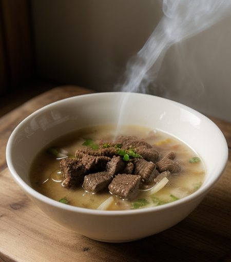 Fried Beef Soup recipe image