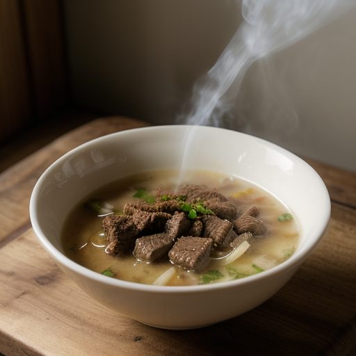Fried Beef Soup recipe image